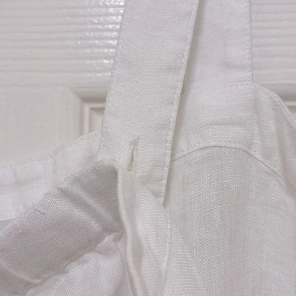 NWT J.Crew Bow-Back Linen Top in White - Picture 7 of 9